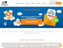 Tablet Screenshot of es.mailpro.com